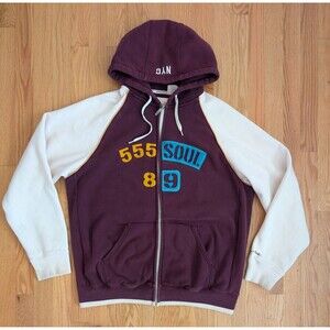Vintage y2k Triple Five Soul NYC Full Zip Hoodie Sweatshirt Men's Large Hip Hop